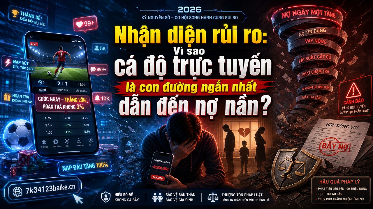 Nhận diện rủi ro: Vì sao cá độ trực tuyến là con đường ngắn nhất dẫn đến nợ nần?